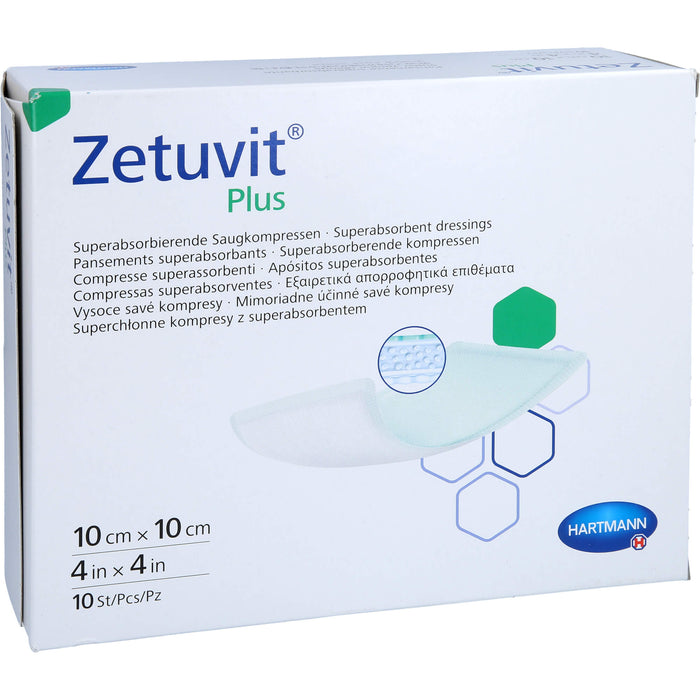 HARTMANN Zetuvit Plus steril 10 x 10 cm, 10 St. Kompressen