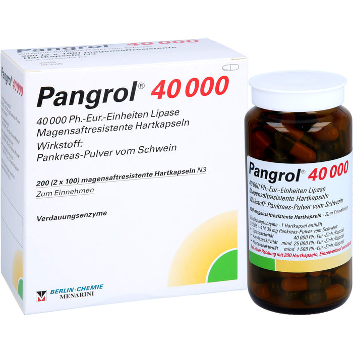 Pangrol 40000 Kapseln Verdauungsenzyme, 200 pcs. Capsules