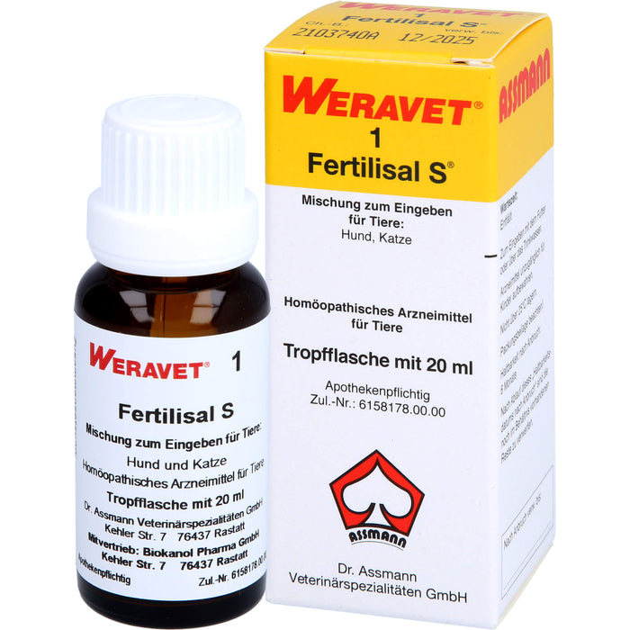 Weravet 1 Fertilisal S Mischung für Tiere, 20 ml Solution