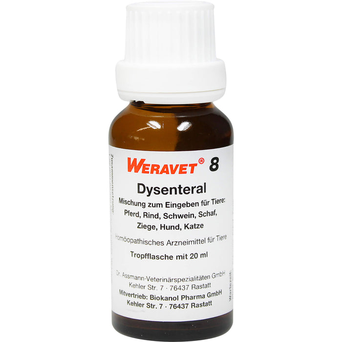 WERAVET 8 Dysenteral Tropfen, 20 ml Lösung