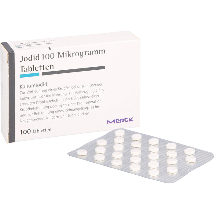 MERCK Jodid 100 Mikrogramm Tabletten, 100 pc Tablettes