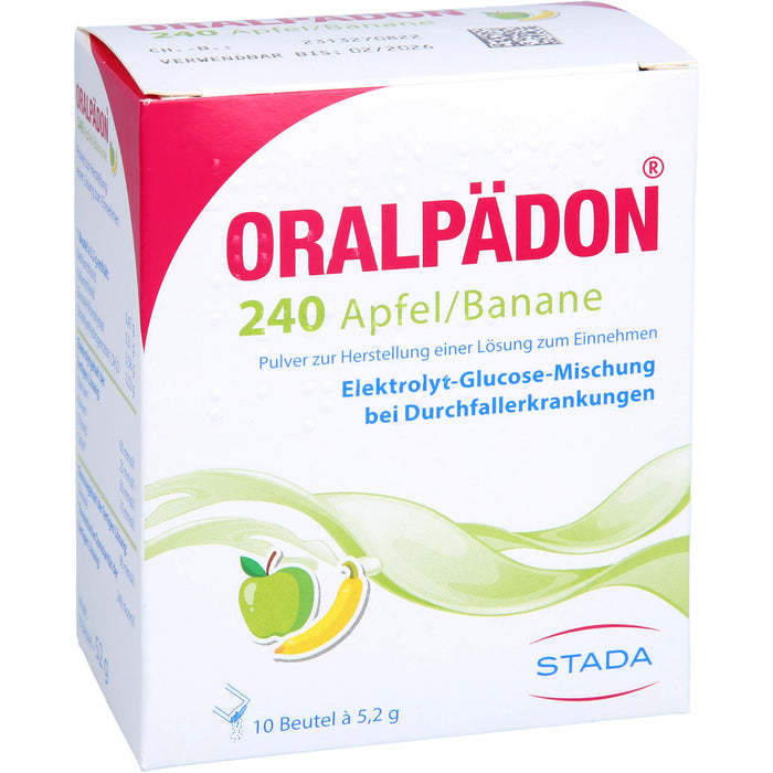 Oralpädon 240 Apfel-Banane Pulver, 10 pcs. Sachets