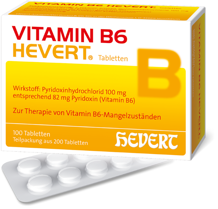 Vitamin B6 Hevert zur Therapie von Vitamin B6-Mangelzuständen, 200 St. Tabletten