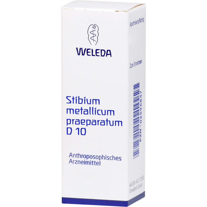 WELEDA Stibium metallicum praeparatum D10 Verreibung, 20 g Poudre