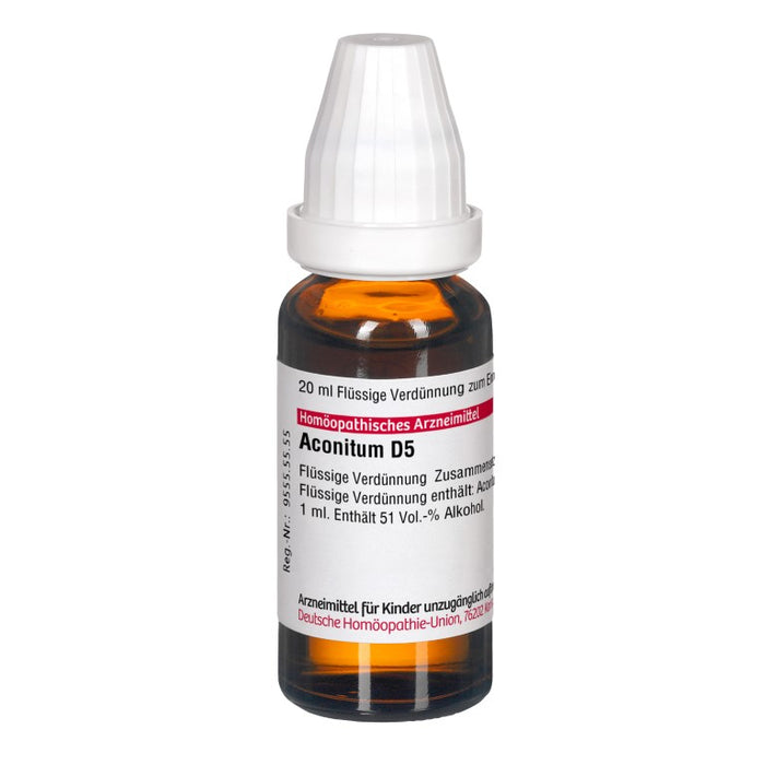 Aconitum D5 DHU Dilution, 20 ml Lösung