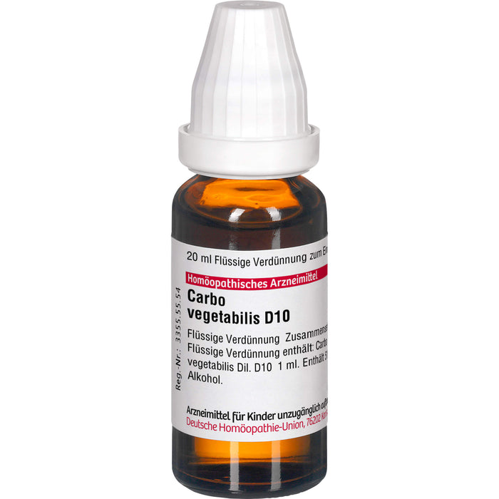 DHU Carbo vegetabilis D10 Dilution, 20 ml Lösung