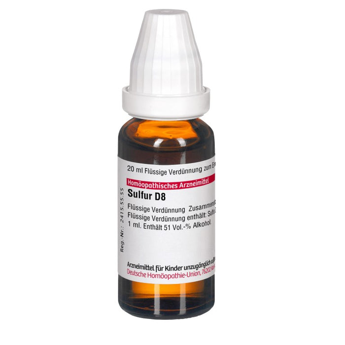 Sulfur D8 DHU Dilution, 20 ml Lösung