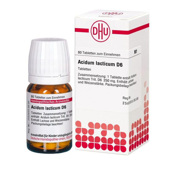 DHU Acidum lacticum D6 Tabletten, 80 St. Tabletten