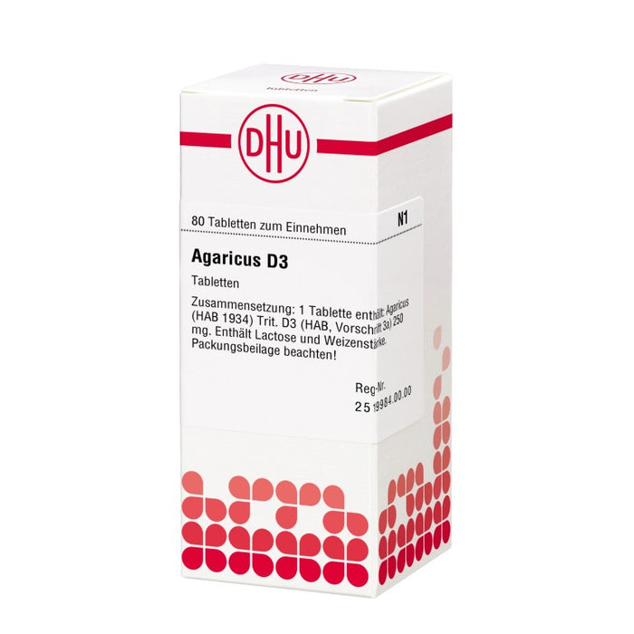 DHU Agaricus D3 Tabletten, 80 St. Tabletten