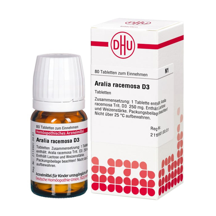 DHU Aralia racemosa D3 Tabletten, 80 St. Tabletten