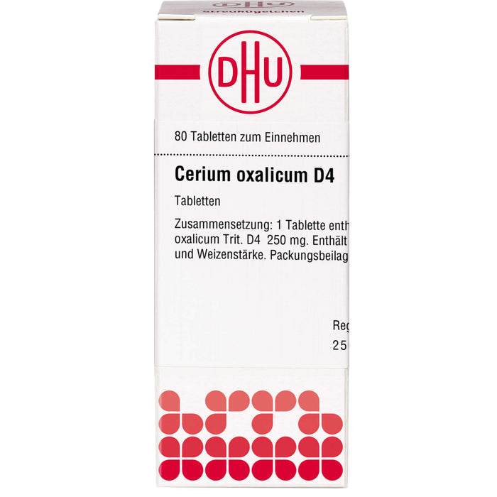 Cerium oxalicum D4 DHU Tabletten, 80 St. Tabletten