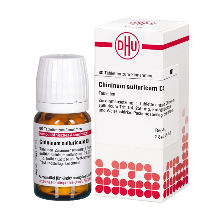 DHU Chininum sulfuricum D4 Tabletten, 80 pc Tablettes