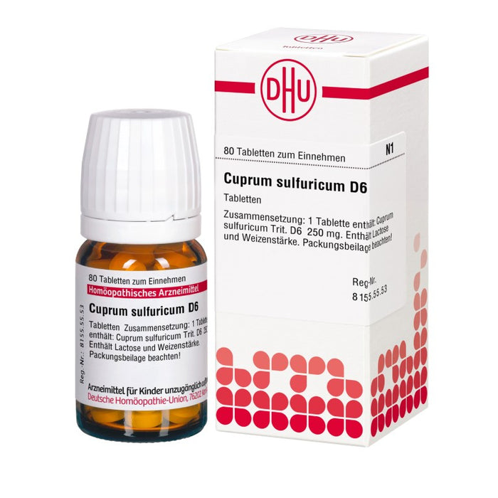 Cuprum sulfuricum D6 DHU Tabletten, 80 St. Tabletten