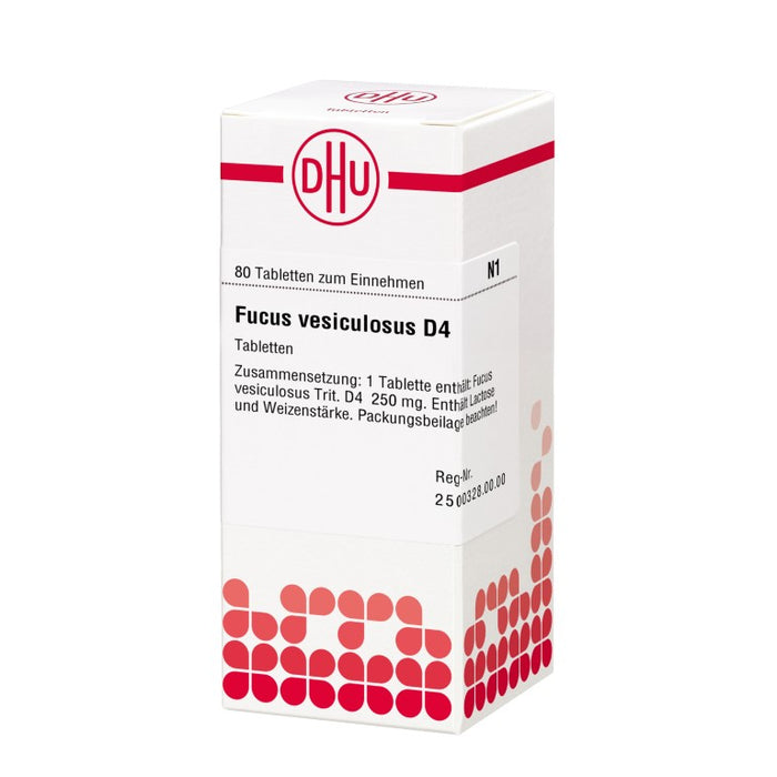 DHU Fucus vesiculosus D4 Tabletten, 80 St. Tabletten