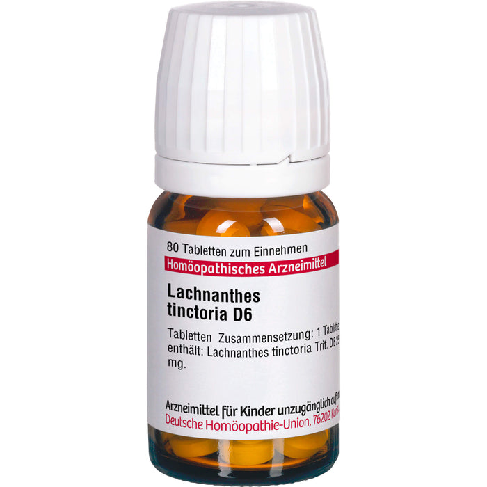 Lachnanthes tinctoria D6 DHU Tabletten, 80 St. Tabletten