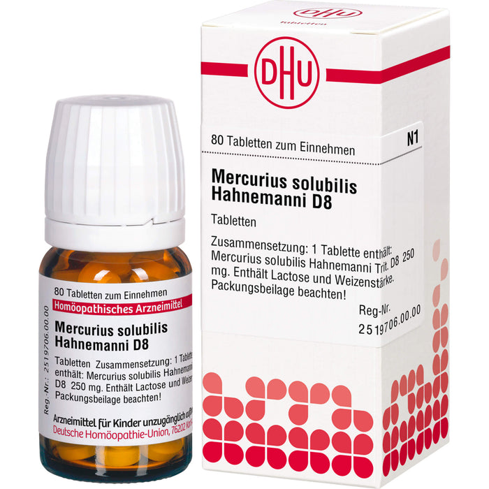 DHU Mercurius solubilis Hahnemanni D8 Tabletten, 80 pc Tablettes