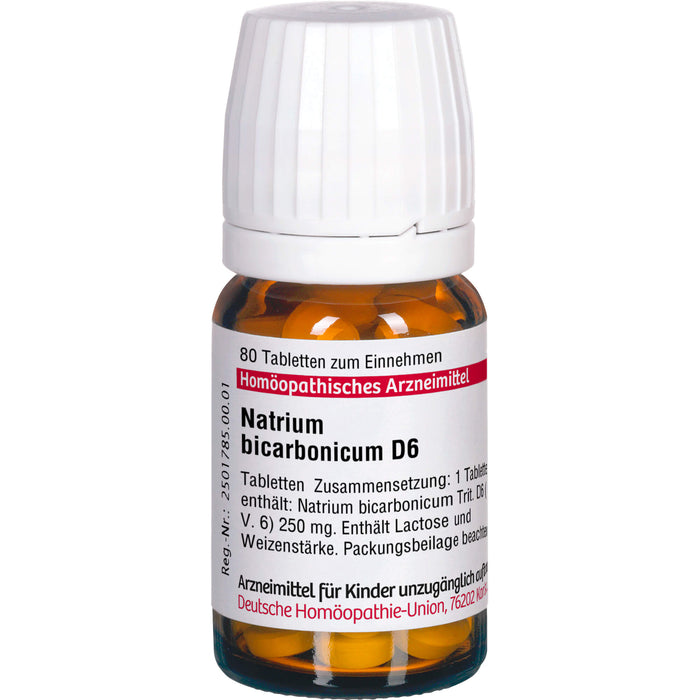 DHU Natrium bicarbonicum D6 Tabletten, 80 St. Tabletten