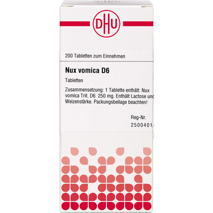 DHU Nux vomica D6 Tabletten, 200 St. Tabletten