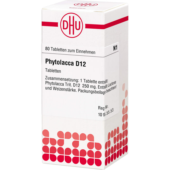 DHU Phytolacca D12 Tabletten, 80 St. Tabletten