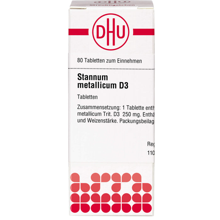 Stannum metallicum D3 DHU Tabletten, 80 St. Tabletten