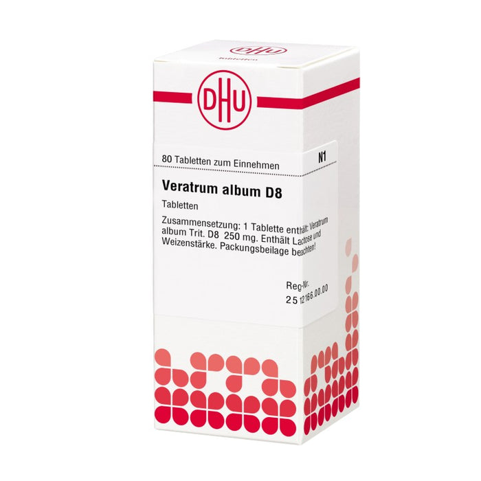 Veratrum album D8 DHU Tabletten, 80 St. Tabletten