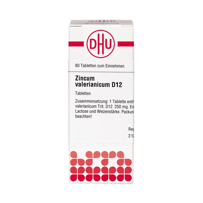 DHU Zincum valerianicum D12 Tabletten, 80 St. Tabletten