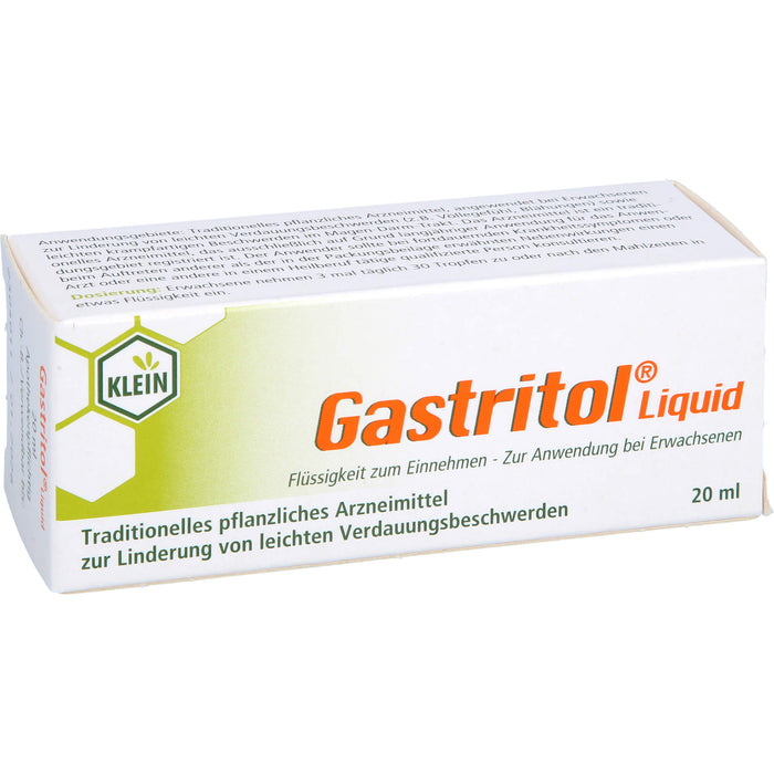 Gastritol Liquid zur Linderung von leichten Verdauungsbeschwerden, 20 ml Solution