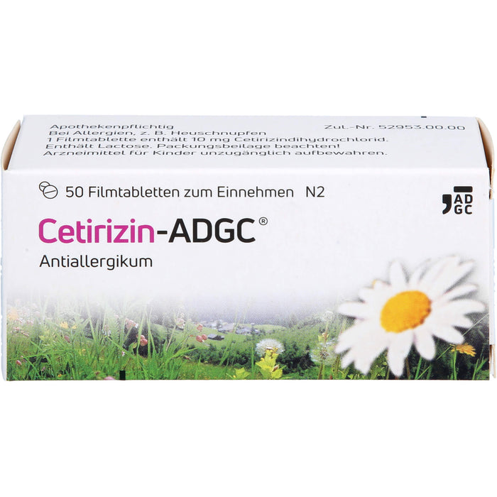 Cetirizin-ADGC Filmtabletten bei Allergien, 50 St. Tabletten