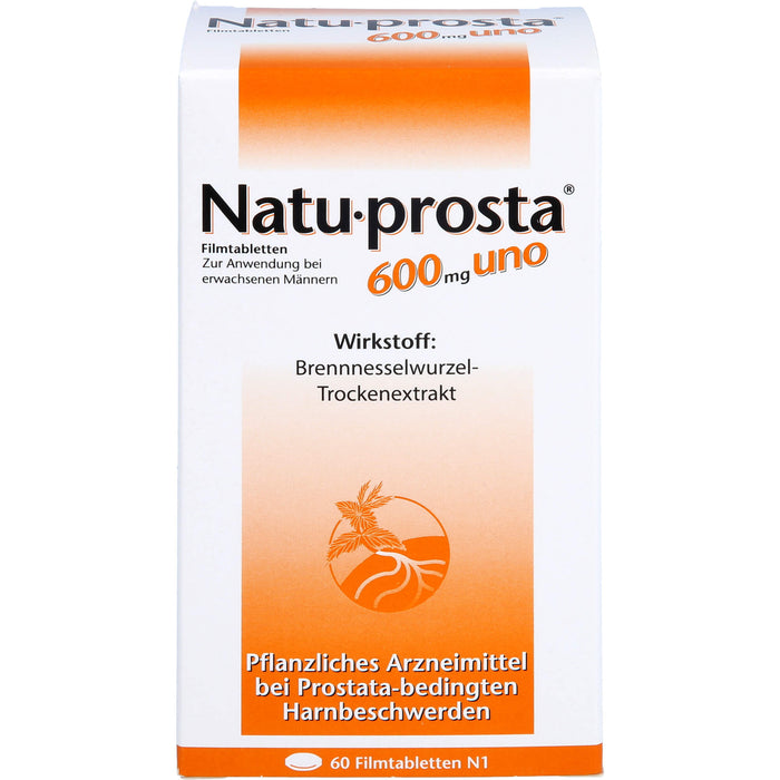 Natu-prosta 600 mg uno Filmtabletten bei Prostataerkrankungen, 60 pc Tablettes