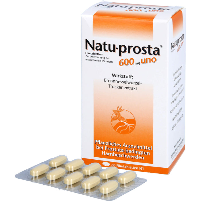 Natu-prosta 600 mg uno Filmtabletten bei Prostataerkrankungen, 60 pcs. Tablets