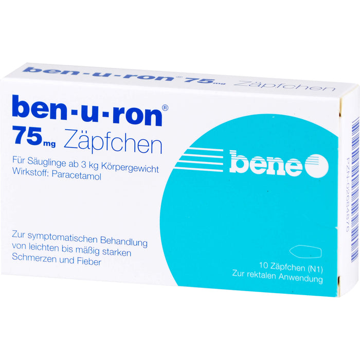 ben-u-ron 75 mg Zäpfchen, 10 pcs. Suppositories