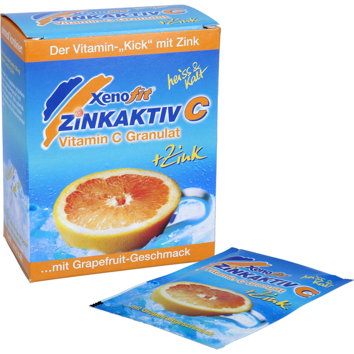 Xenofit Zinkaktiv C Vitamin C Granulat + Zink mit Grapefruit-Geschmack, 10 pcs. Sachets