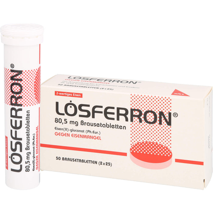 LOSFERRON Brausetabletten gegen Eisenmangel, 50 St. Brausetabletten