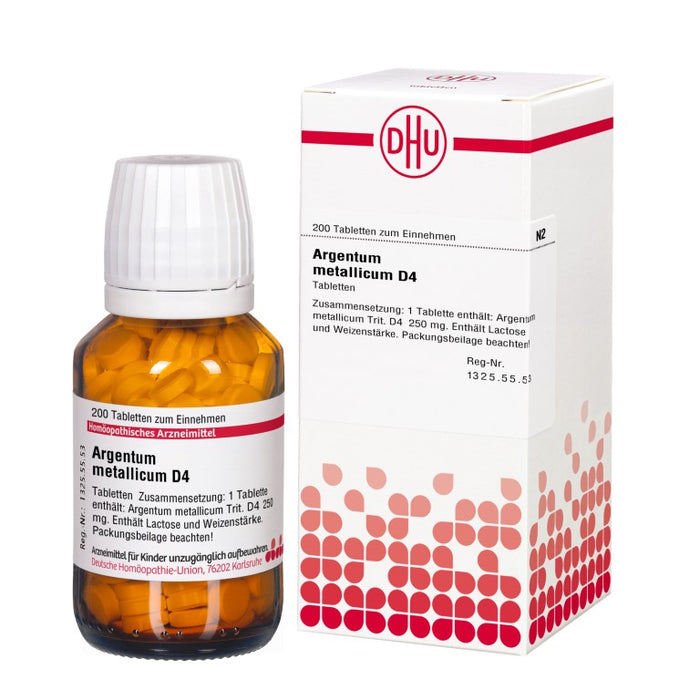 Argentum metallicum D4 DHU Tabletten, 200 St. Tabletten