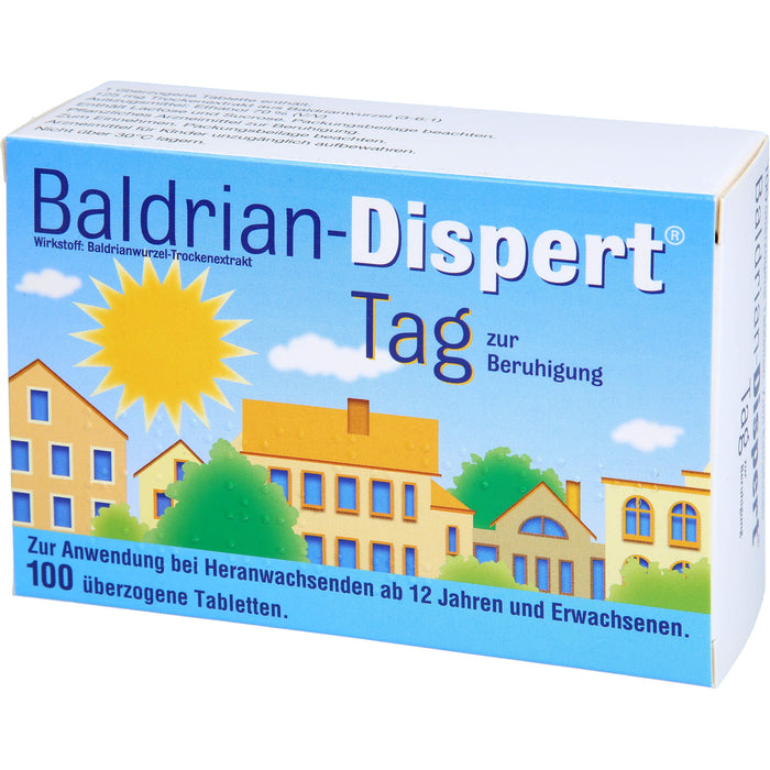 Baldrian-Dispert Tag überzogene Tabletten zur Beruhigung, 100 pc Tablettes