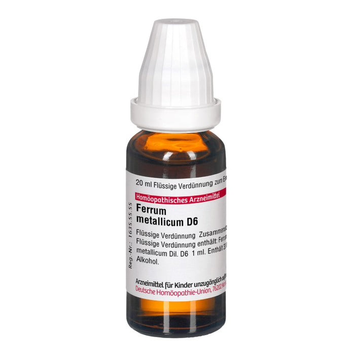 DHU Ferrum metallicum D 6 Flüssige Verdünnung, 20 ml Lösung