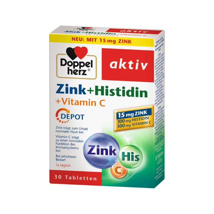 Doppelherz Zink + Histidin Depot, 30 St TAB