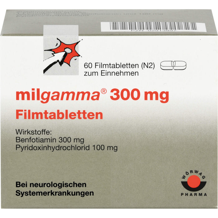 milgamma 300 mg Filmtabletten bei neurologischen Systemerkrankungen, 60 St. Tabletten