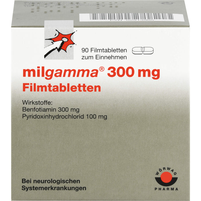 milgamma 300 mg Filmtabletten bei neurologischen Systemerkrankungen, 90 pcs. Tablets