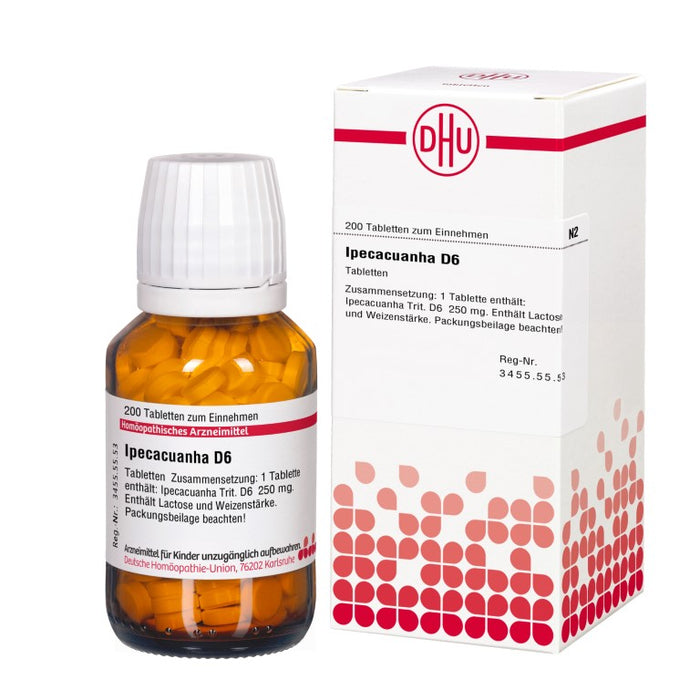 DHU Ipecacuanha D6 Tabletten, 200 St. Tabletten