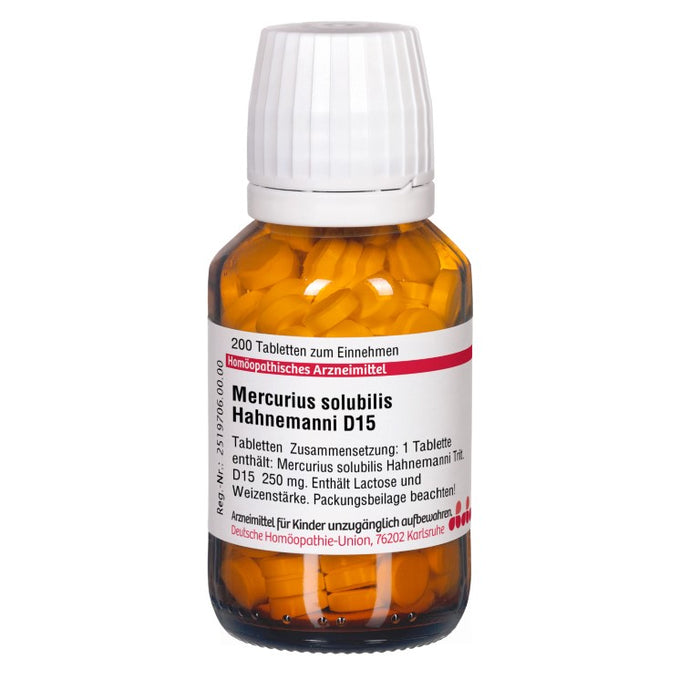 Mercurius solubilis Hahnemanni D15 DHU Tabletten, 200 St. Tabletten