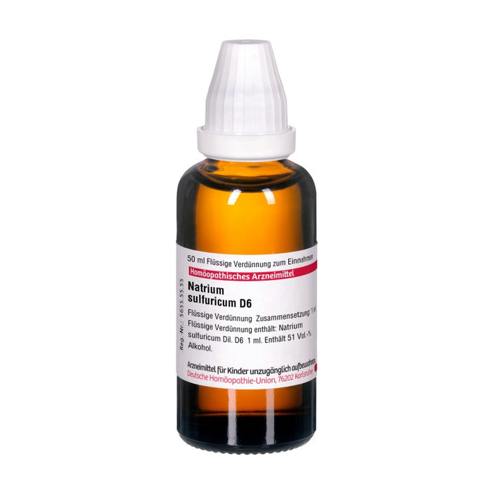 Natrium sulfuricum D6 DHU Dilution, 50 ml Lösung