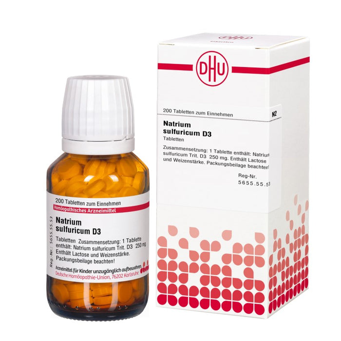 DHU Natrium sulfuricum D3 Tabletten, 200 St. Tabletten