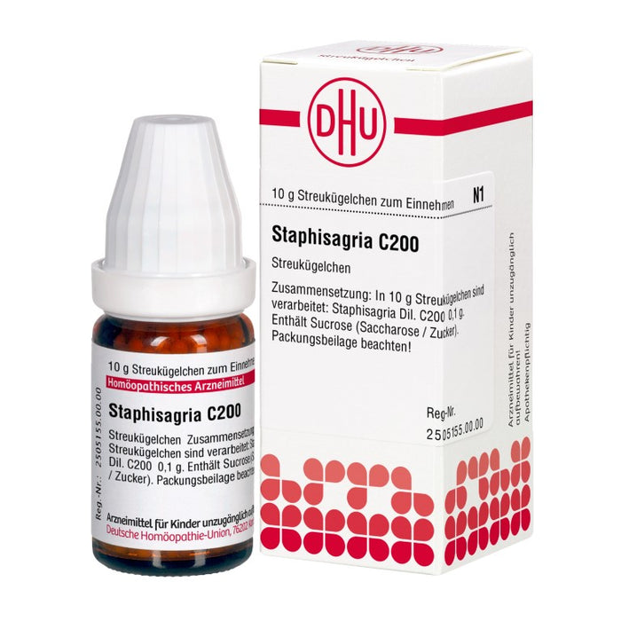 DHU Staphisagria C200 Streukügelchen, 10 g Globules