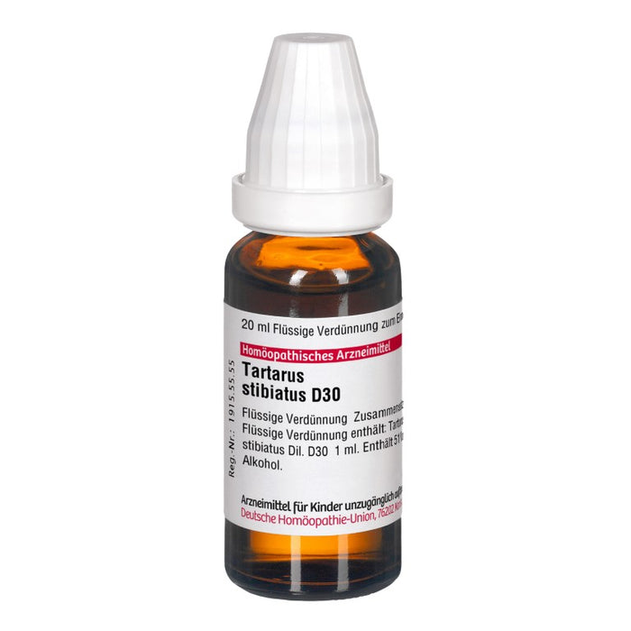 DHU Tartarus stibiatus D30 Dilution, 20 ml Lösung