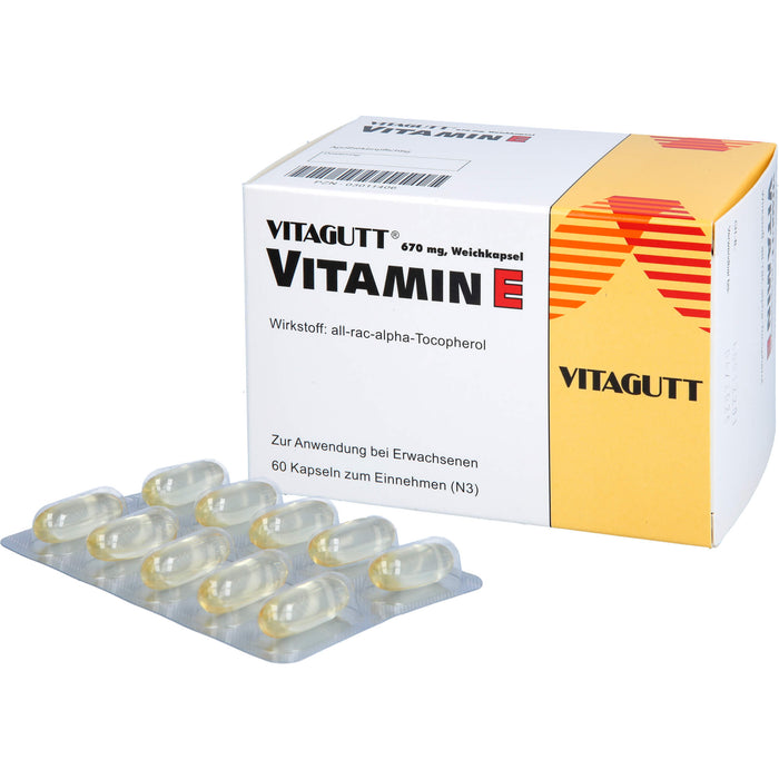 Vitagutt Vitamin E 670 mg, Weichkapsel, 60 St WKA