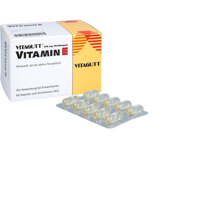 Vitagutt Vitamin E 670 mg, Weichkapsel, 60 St WKA