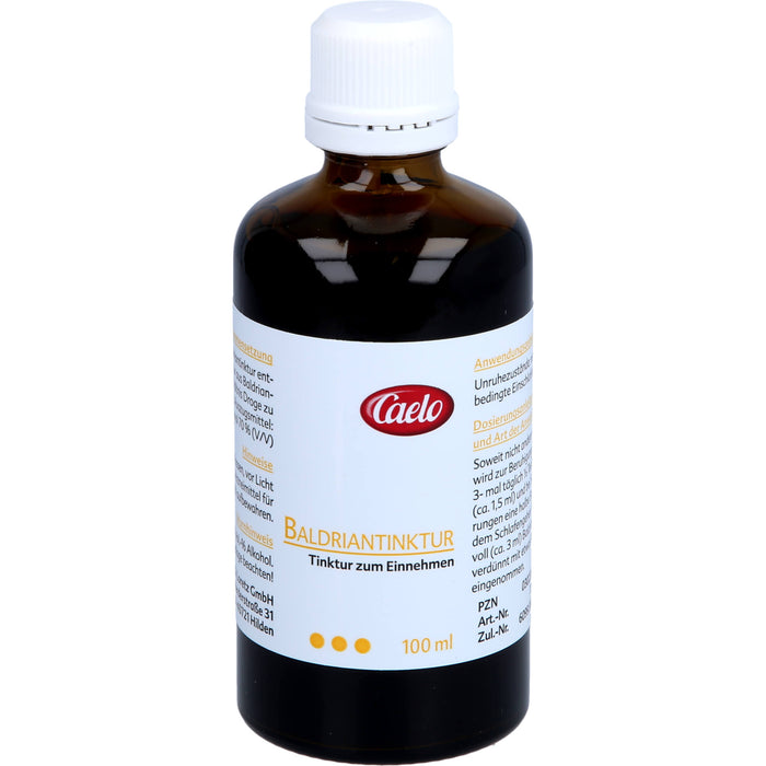 Caelo Baldriantinktur zur Beruhigung bei Einschlafstörungen, 100 ml Solution