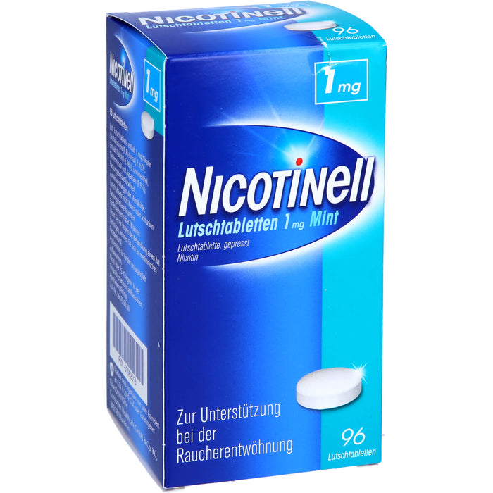 NICOTINell Lutschtabletten 1 mg Mint zur Raucherentwöhnung, 96 St. Tabletten