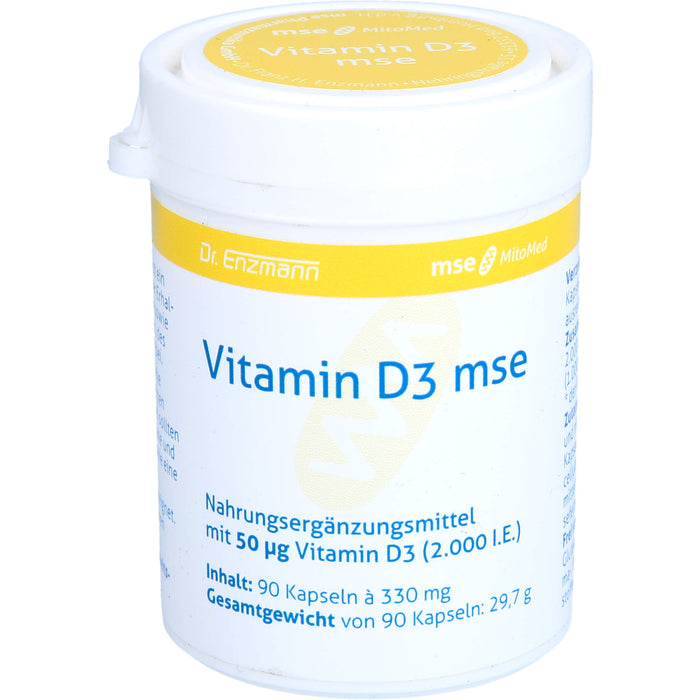 Dr. Enzmann Vitamin D3 mse Kapseln, 90 pc Capsules